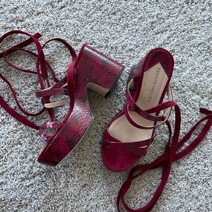 Tamara Mellon lace up heels